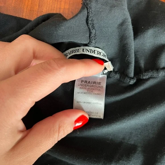 Prairie Underground Falconet sleeveless dress organic black USA lagenlook large - Picture 5 of 9